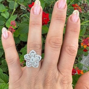 Wedding  Fashion Jewelry Silver Color Ring size 7